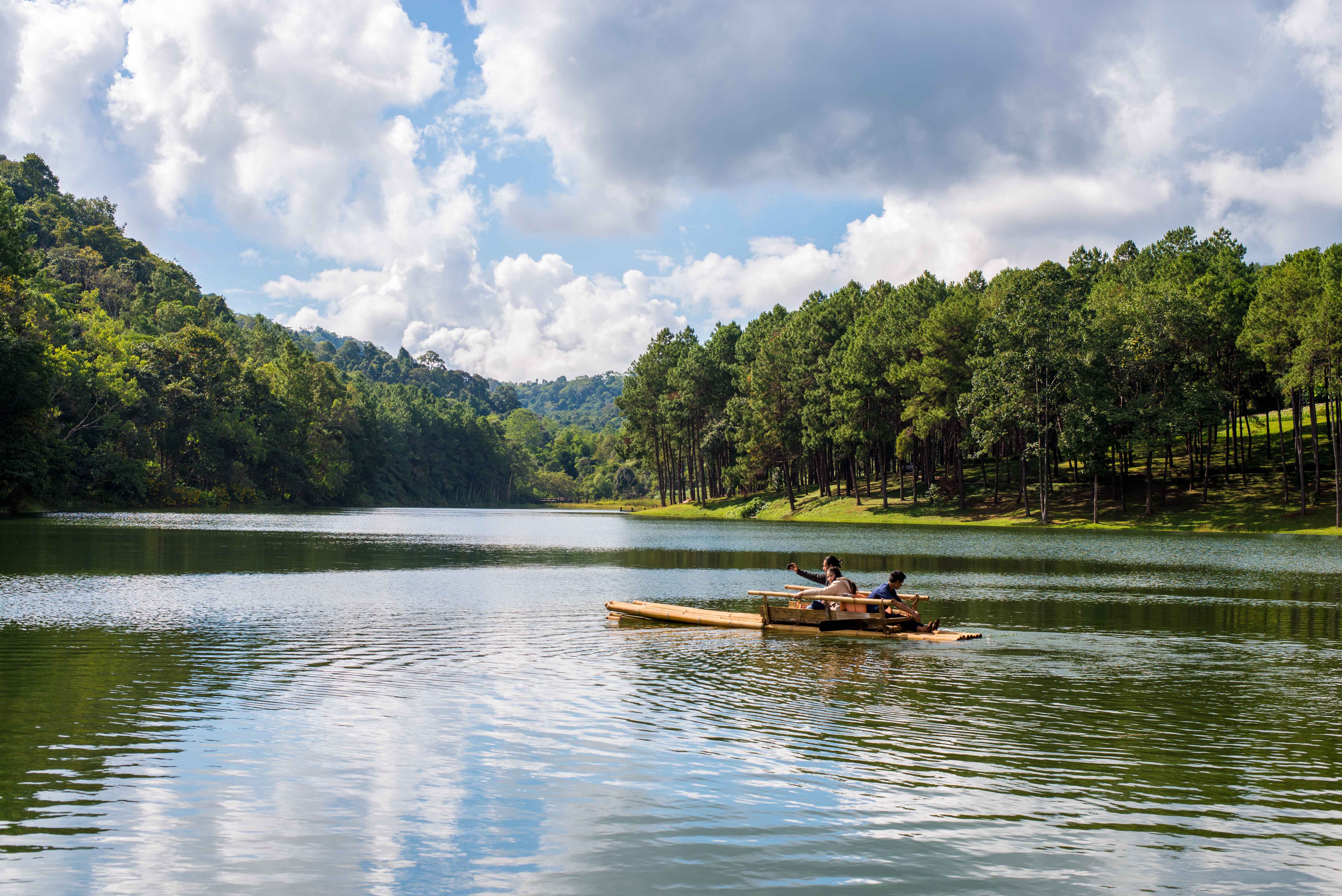 Peaceful view of Loktak Lake from the banks
