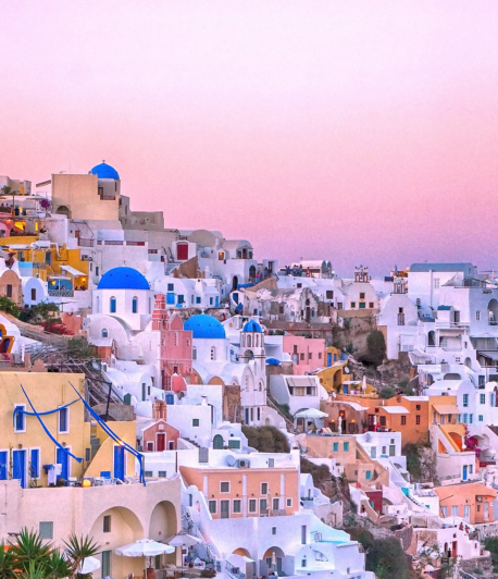 Santorini Blue Domes