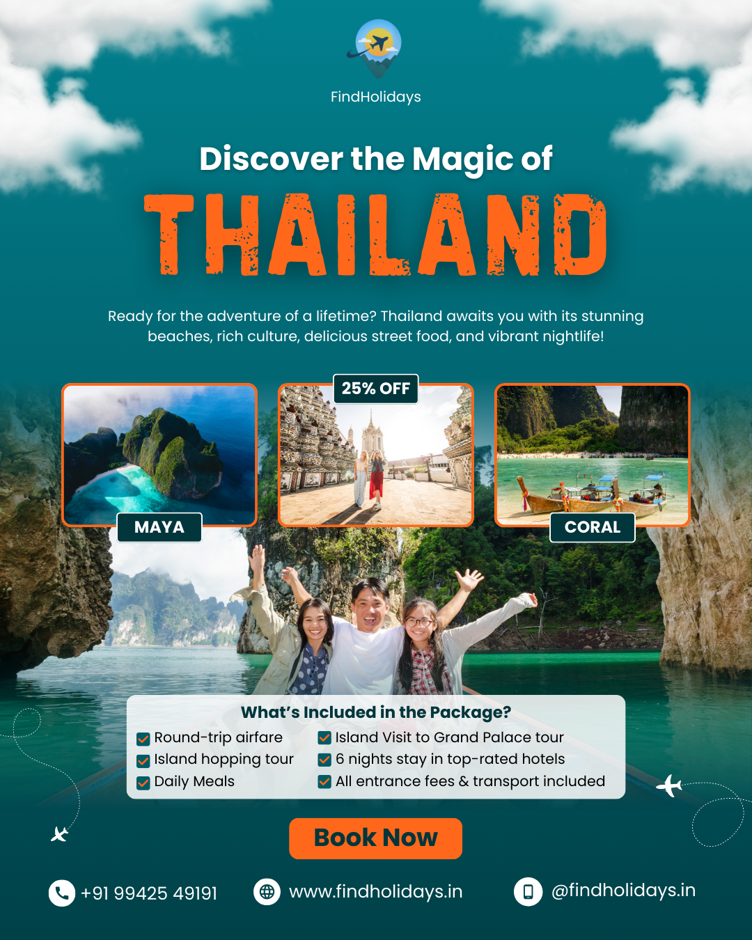 FindHolidays.in – Your trusted partner for unforgettable holidays, seamless wealth management, and overseas education guidance. Explore domestic & international travel packages, flight bookings, hotel stays, and personalized trips from Chennai to the world
