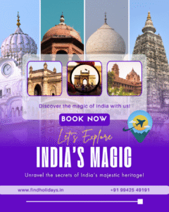 Explore India’s top 5 destinations — Mumbai, Kerala, Goa, Manali & Andaman — with FindHolidays Chennai. Trusted Tamil Nadu travel experts. Book your trip today!