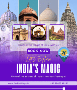 Explore India’s top 5 destinations — Mumbai, Kerala, Goa, Manali & Andaman — with FindHolidays Chennai. Trusted Tamil Nadu travel experts. Book your trip today!
