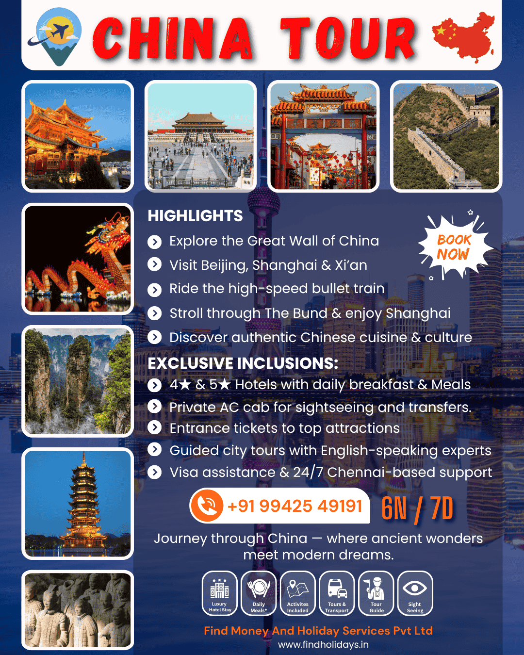 China Tour Packages from Chennai | Explore Beijing, Shanghai & Great Wall – FindHolidays.in