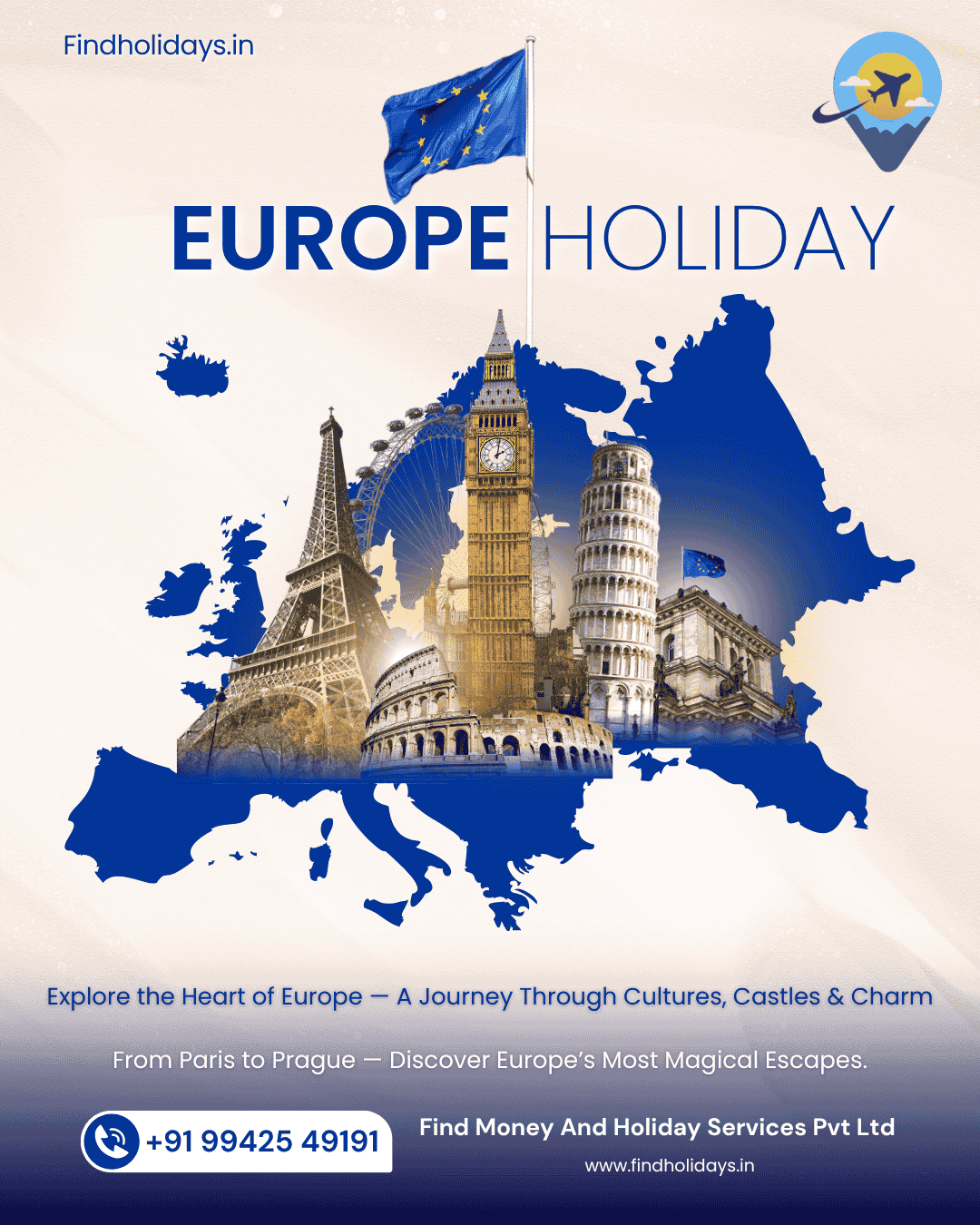 Explore Europe’s Most Beautiful Destinations – Paris, Rome, Switzerland & More | FindHolidays.in Chennai