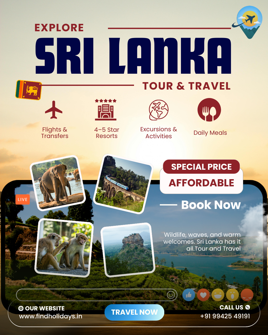 Scenic Sri Lanka Tour Package from Chennai – 6 Nights 7 Days Itinerary